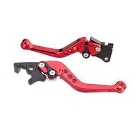 Universal Motorcycle Adjustable Brake Clutch Levers CNC Motorbike Brake Lever Handle Bar Motor Grips Brake Lever Modified Parts Motorcycle Clutch Drum Brake Lever Handle(Red Brake Handle)