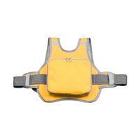 Universal Motorcycle Adjustable Safety Belt for Kids with Storage Bag Rear Seat Grab Handle Strap Harness Child Reflective Strip(Yellow)