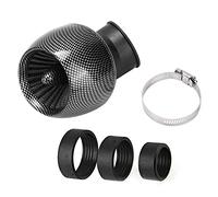 Universal Motorcycle Air Cleaner - Carbon Fiber Texture Intake Filter for Scooter, ATV, Dirt Bike - 28mm, 35mm, 45mm, 48mm
