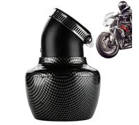 Universal Motorcycle Air Filter - 28-48mm Carbon Fiber Style | High Flow Cold Air Intake Cleaner | Off Road Pit Dirt Bike Scooter ATV Modification Replacement Accessory