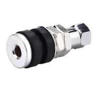 Universal Motorcycle Auto Tubeless Vacuum Tire Valve Nozzle 50pcs Brass Rubber Wear Resistant Durable Valve Stem for Bikes Cars Scooters Silver 1.5in