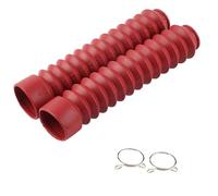 Universal Motorcycle Bike Front Fork Cover, 210.5x42mm Motorcycle Fork Cover Gaiters Gators Boots Motorbike Shock Damping Dust Cover for Dirt Bike(Red)