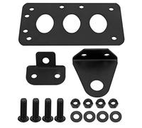 Universal Motorcycle Brake Light Bracket Kit, Side Mount License Plate Holder Replacement for Fatboy Iron 883, Aluminum Rear Tag Bracket with Tail Light Mount (Black)