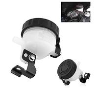 Universal Motorcycle Brake Reservoir Front Fluid Bottle Master Clutch Oil Cup Cylinder Bracket Replacement High Plastic No Leak Easy Installation Iron Fit
