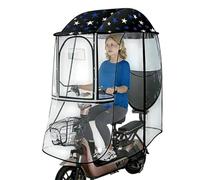 Universal Motorcycle Canopy Scooter Rain Cover Mobility Scooter Full Surrounding Rain Shelter Warming Shelter Motorcycle Windscreen (Model Without Rear-View Mirrors)