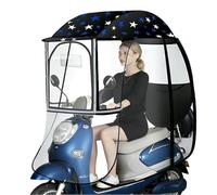 Universal Motorcycle Canopy Scooter Rain Cover Mobility Scooter Full Surrounding Rain Shelter Warming Shelter Motorcycle Windscreen (Model with Rear-View Mirrors)