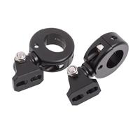 Universal Motorcycle Crash Bar Light Mount Aluminum Engine Guard Clamp Bracket for 20mm-27mm Bars Fog/Driving Light Holder Black or Silver 1 Set (Black)