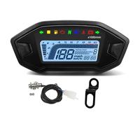 Universal Motorcycle Digital Speedometer & Tachometer, 7 Color LCD Dashboard with 10000RPM Meter, Waterproof Instrument for 2/3/4 Cylinder Engines