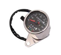 Universal Motorcycle Dual Odometer LED Backlight Electronic Tachometer KMH Vintage Instrument