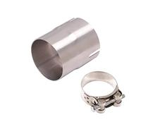 Universal Motorcycle Exhaust Pipe 51MM Adapter 52MM 54MM 56MM 58MM 62MM 64MM Escape Reducer Connection Link Pipe AJOHBM(51mm to 58mm)