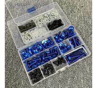 Universal Motorcycle Fairing Bolts Screws Kit For Yamaha Xvs 650 1100 For Aerox 50 155 For Raptor 700 Ltz 400 For Xmax300(Blu)