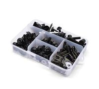 Universal Motorcycle Fairing Screw Spring Bolts Kit Body Fastener Clips For DR250 For DJEBEL 250XC off-road bikes(Black)