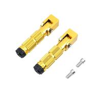 Universal Motorcycle Foldable Foot Pegs 8mm Aluminium Alloy Rest Pedal For Motorbike Modified Universal Motorbike Foot Pegs(Gold)