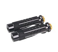 Universal Motorcycle Footrest Anti Slip Rearset Footrests Foot Rest Motorbike Rear Footpegs Thread Rear Set Pedals Motorcycle Foot Pegs(Black-Gold)