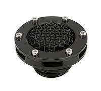 Universal Motorcycle Fuel Tank Cap, Metal Gas Tank Cover with Fine Gloss Finish, Durable Replacement Lid for Dirt Bike Scooter ATV, Prevents Leakage and (Black)