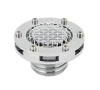 Universal Motorcycle Fuel Tank Cap, Metal Gas Tank Cover with Fine Gloss Finish, Durable Replacement Lid for Dirt Bike Scooter ATV, Prevents Leakage and (Silver)