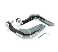 Universal Motorcycle Hand Grip Covers Guards Wind Protector Aluminum Alloy Brush Bar(Silver)