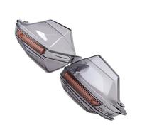 Universal Motorcycle Handguard Handlebar Cover, Plastic Wind Deflector Moto Hand Guards(Transparent Tea)