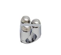 Universal Motorcycle Handlebar Control Switch 1" 7/8" Aluminum 3-Button Mount Compatible With Cafe Racer Style Bikes(1pcs 22mm Chrome)