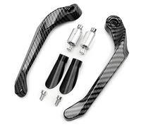 Universal Motorcycle Handlebar Handguard Carbon Fiber Hand Guards Bar End Protector CNC Alloy Brake & Clutch Lever Protection Guards For Off Road Motorbike Dirt Bike Scooter ATV, Black (Color:black)