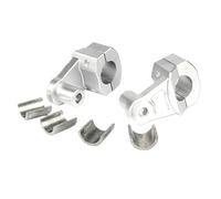 Universal Motorcycle Handlebar Mount Clamps Compatible with 28mm And 22mm Fat Bars Adjustable Riser Anodized Compatible With Various Motorcycles(SILVER)