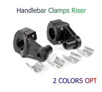 Universal Motorcycle Handlebar Mount Clamps Compatible with 28mm And 22mm Fat Bars Adjustable Riser Anodized Compatible With Various Motorcycles(BLACK)