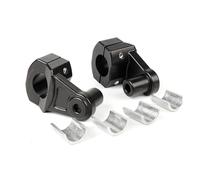 Universal Motorcycle Handlebar Riser Clamps 5.5cm Height Compatible with 22mm 28mm Bars Compatible With CRF YZF Supermoto 2 Inch Pivoting(Black)