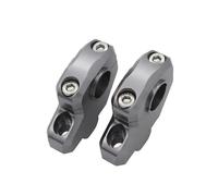 Universal Motorcycle Handlebar Risers 7/8" 22mm 2pcs CNC Aluminum Alloy Adjustable Clamps Heightening Clamp(Grey)