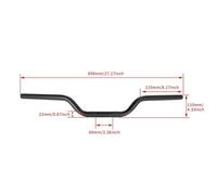 Universal Motorcycle Handlebar Style Guide 22MM 25MM Cafe Racer Old School Design Compatible With Various Bikes Custom Fit(22MM black)