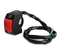 Universal Motorcycle Handlebar Switch, 22mm 7/8in 12V Headlight Control | Weatherproof Plastic Housing, On/Off Button for Night Riding, Fits ATVs and Scooters, Red Wire Positive Green Wire Negative