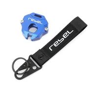 Universal motorcycle key shell For Hon@&da Rebel CM1100 REBEL 1100 1100T DCT 2021 2022 2023 Motorcycle Accessories CNC Key Case Cover Key Shell Keyring KeyChain(1 set Bule)