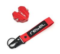 Universal motorcycle key shell For Hon@&da Rebel Cm300 Cm 300 Motorcycle Accessories CNC Key Cover Shell Case Cap Protection Keychain Keyring Key Chain(1 Set Red)