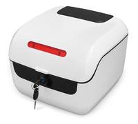 Universal Motorcycle Luggage Top Box, Capacity Motorbike Tail Box Trunk Tour with Security Lock and Mounting Hardware, for Motorcycle with Tailstock,White
