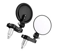 Universal Motorcycle Mirrors 3 Inch Round Folding Bar End Side Mirror For HAYABUSA GSXR1300 SV1000 TL1000 DL650 GSR600