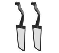 Universal Motorcycle Mirrors Wind Wings, Aluminum Alloy | Adjustable 360 Degree Rotation, Handlebar Clamp and Bar End Mounting, Black Finish for Scooters and E Bikes