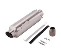 Universal Motorcycle Real LeoVince E-Mark Slip On Exhaust Pipe Muffler Escape Moto For Ya&ma&ha For R1 R3 R6 CBR300 Bike Muffler Pipe(Gray)
