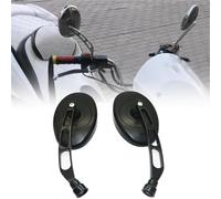 Universal Motorcycle Rear Mirror Retro For PIAGGIO MP3 500 GTS 300 Sprint S 150 Primavera 50 125 PX LX GT60(Black)