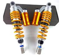 Universal Motorcycle Rear Shock Absorber 320mm-360mm Rebound Adjustable For Scooter Pcx SMAX For NMAX For XMAX For Aerox155 BWS Suspension Shock Absorber(Yellow 340mm 1pair)