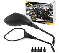Universal Motorcycle Rear View Mirror Kit E Approved (Black, 2 x M10 right-hand thread)