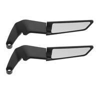 Universal Motorcycle Rear View Mirror with Adjustable 360 Degree Rotation | Aluminum Alloy Construction, Black Finish, Handlebar Clamp and Bar-end Mounting, for Street Riding and Atvs