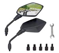 Universal Motorcycle Rear View Mirrors M8 M10 Threaded Bolt Double Take Mirror For Scooter ATV KA&WAS&AKI SU&ZUKI For Victory(M8)