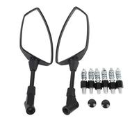 Universal Motorcycle Rear View Mirrors Shatter Proof 360 Adjustable Wide Angle View Handlebar Mount for Scooter ATV Dirt Bike Cruiser Motorcycle ABS Glass Stainless Steel 2 Pack