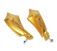 Universal Motorcycle Rearview Mirror Durable and Clear Vision for Various Motorcycles (Gold)