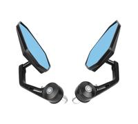Universal Motorcycle Rearview Mirror Side Handlebar Bar End Mirrors Moto Bicycle Electric Bike Scooter Motocross Accessories(Blue)