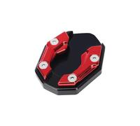 Universal Motorcycle Side Kick Stand Base Cover Bicycle Foot Extension Kickstand Motorcycle Stands Pad Accessorie Aluminum Alloy Motorbike Kickstand Enlarger(Red)