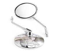 Universal Motorcycle Side Mirror Chrome Oval Mirror 10MM Motorcycle Side Mirror For XT 600 Virago 125 535 1100 Vmax 1200