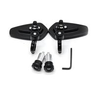 Universal Motorcycle Side Rearview Mirrors CNC Aluminum 7/8'' 22mm Handle Bar Motocross Rear View Mirror Anti-glare(Black)
