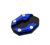 Universal Motorcycle Side Stand Cover Aluminum Alloy Motorcycle Stands Pad Bicycle Foot Extension Kickstand Accessories Motorbike Kickstand Enlarger(Blue)