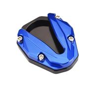 Universal Motorcycle Side Stand Pad For Zontes 368g 501g Motorcycle Foot Pedal High Seat Version CNC Side Support Stand Enlarged Pad Kickstand Anti-Sinking(Set4 -Blue1)