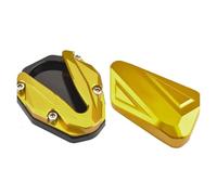 Universal Motorcycle Side Stand Pad For Zontes 368g 501g Motorcycle Foot Pedal High Seat Version CNC Side Support Stand Enlarged Pad Kickstand Anti-Sinking(Set5 Gold)